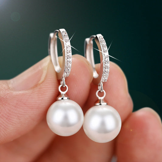 925 Silver Earrings With Pearl