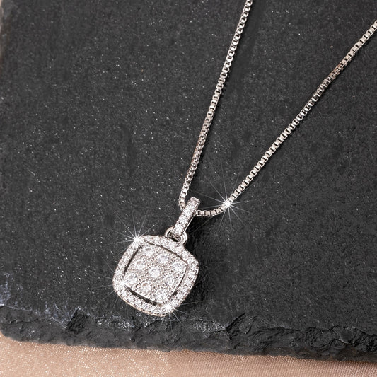 Elegant Pendant With Zircon Stones