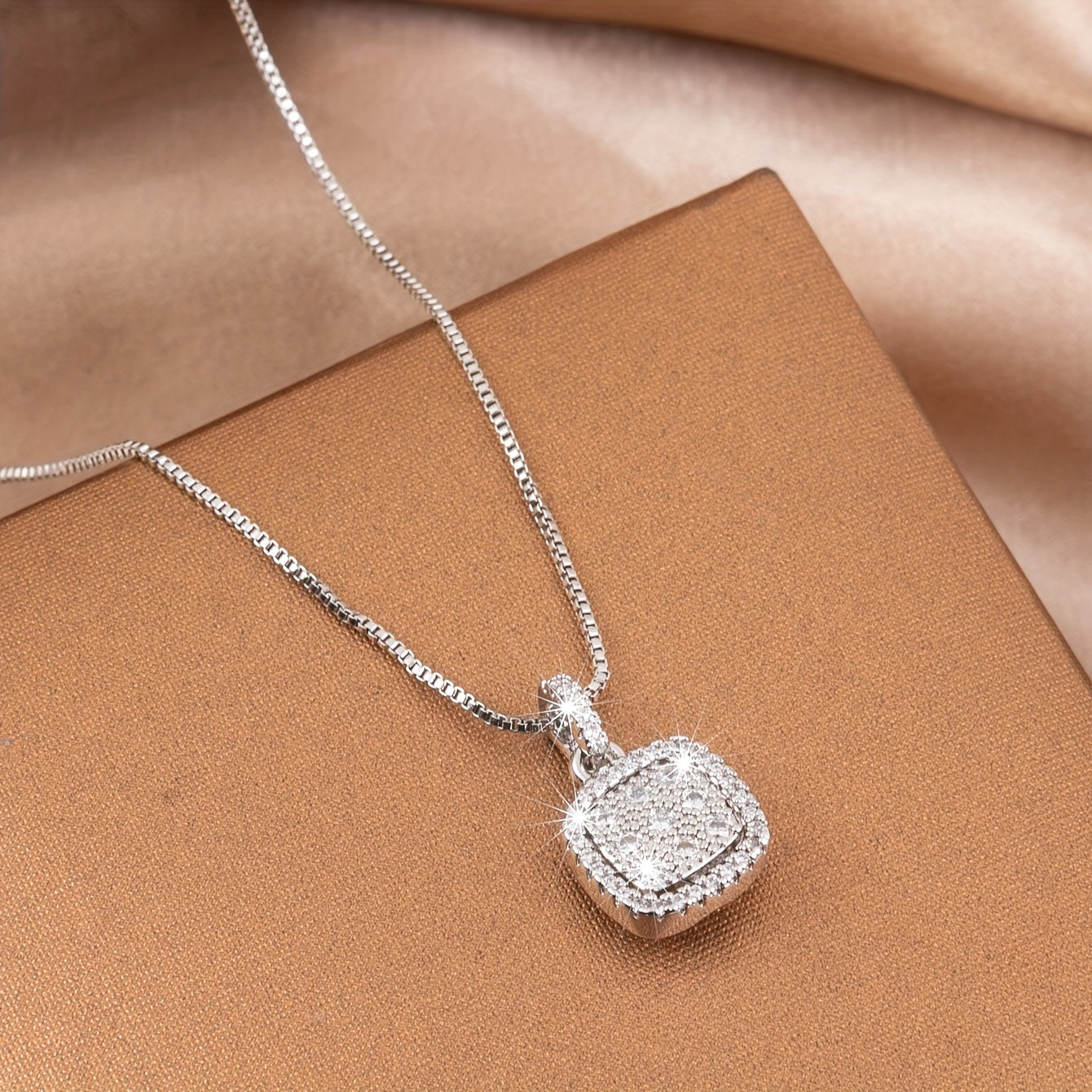 Elegant Pendant With Zircon Stones